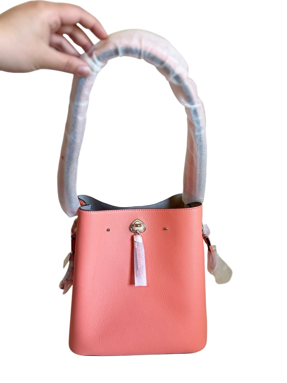 NWT Kate Spade Marti Large Bucket Bag Pebbled Leather – Melon Ball Pink